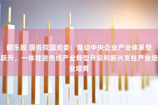 翻乐股 国务院国资委:推动中央企业产业体系整体跃升,一体推进传统产业转型升级和新兴支柱产业培育